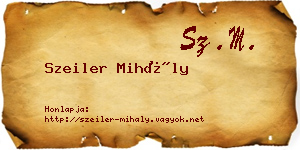 Szeiler Mihály névjegykártya